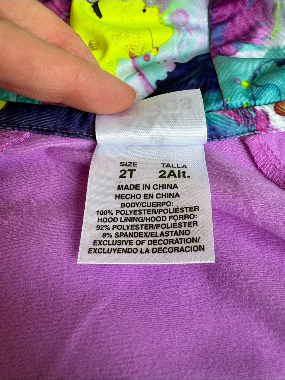NWT Adidas 2T Girls' Long-Sleeve Full-Zip Purple Tricot Jacket Printed Stripes